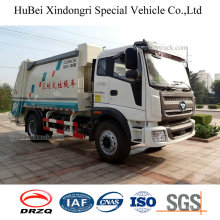 7-8cbm Foton Euro 4 Barrel Turning Garbage Compactor Truck with Yuchai Engine